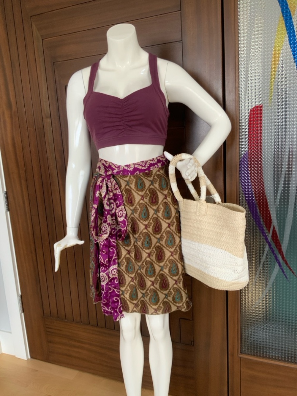 DARN GOOD YARN 100% Silk Wrap Skirt, Sz 4-12, NWT